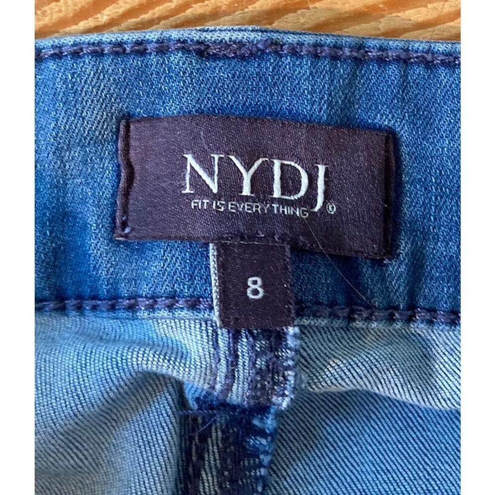 NEW NYDJ Crop Straight Leg Jeans Size 8 Women’s Blue - Picture 3 of 11